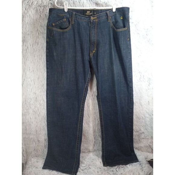 Akademiks Men's Relaxed Jeans - Dark Blue - Picture 1 of 15